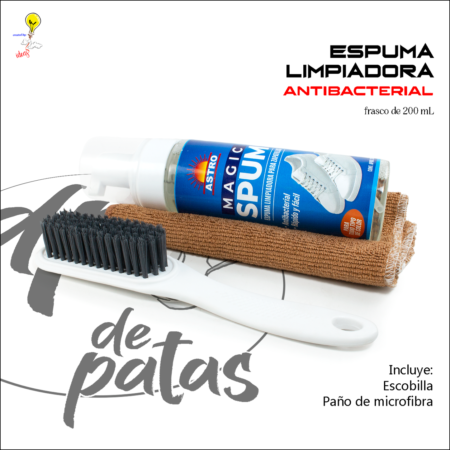 Espuma limpiadora antibacterial de calzado (MAGIC SPUM)