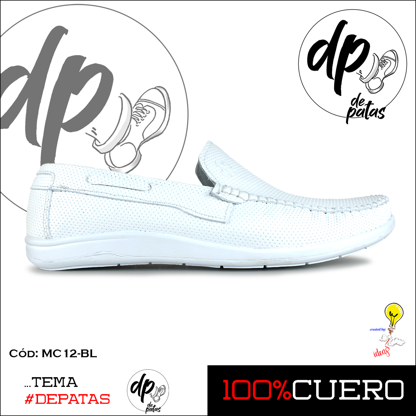 Mocasín casual (MC12-BL) horma exacta