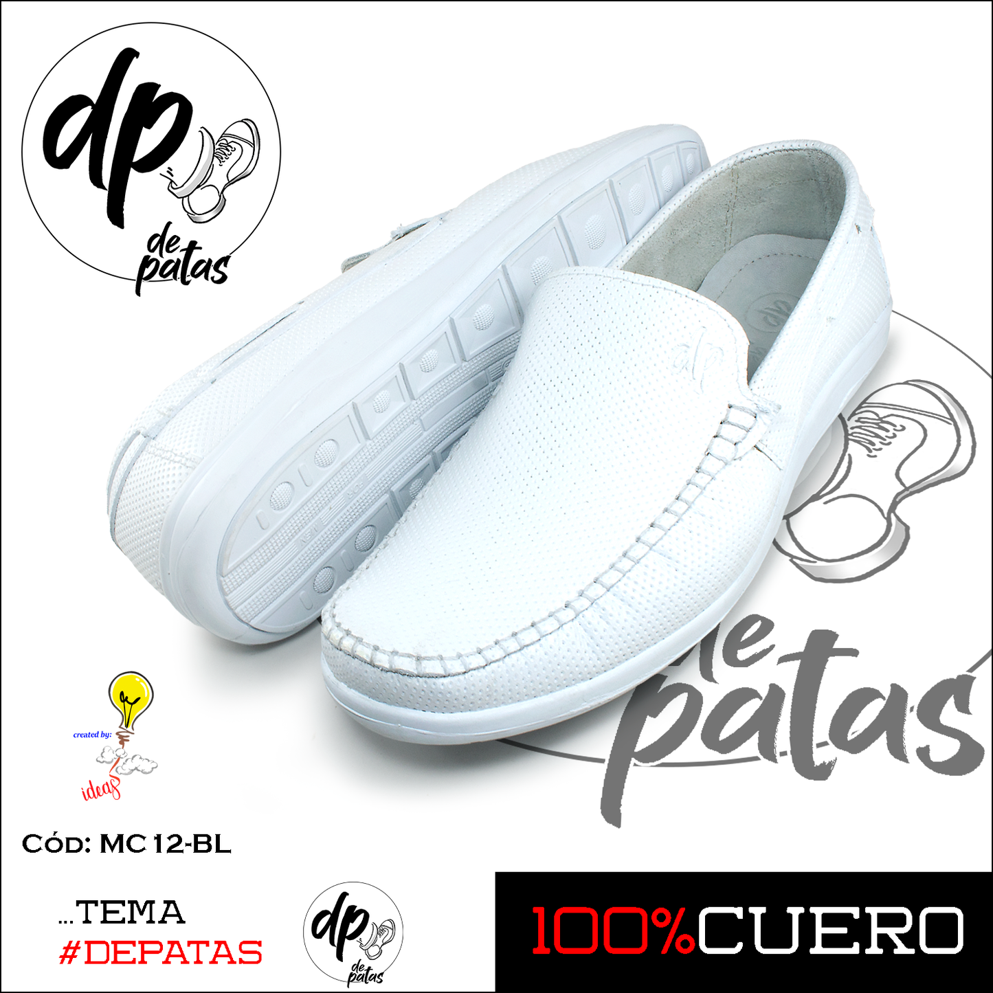 Mocasín casual (MC12-BL) horma exacta