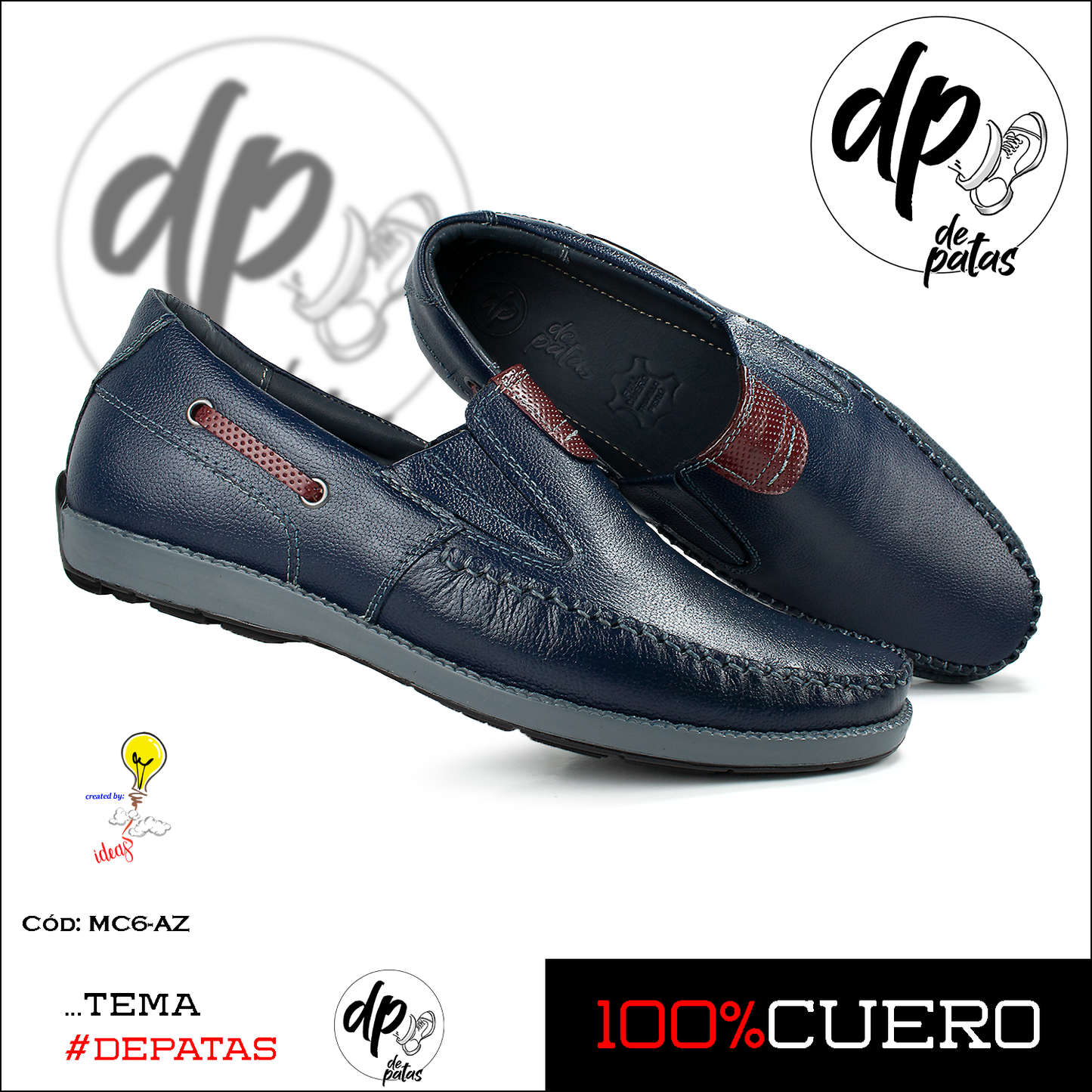 Mocasín casual (MC6-AZ) horma grande