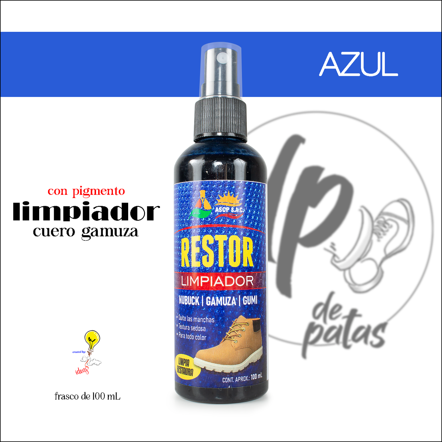 Limpiador de cuero gamuza (RESTOR-AZUL)